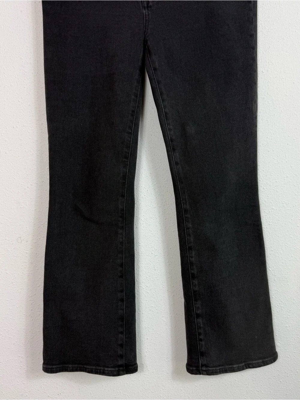 Madewell Mid Rise Kick Out Crop Jeans Black Wash Sz 28
